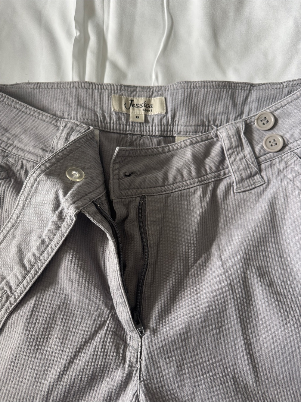 Jessica Light Gray Corduroy Trousers